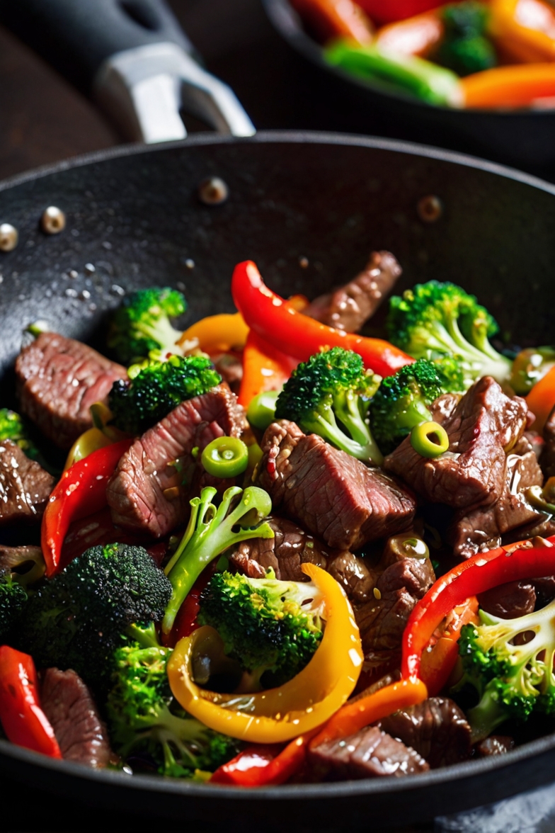 Beef Stir-Fry-Quick Dinner-Asian Recipes-30-Min Meals-High Protein-Easy Weeknight Dinner-One-Pan Meal-Vegetable Stir Fry-Soy Sauce Recipe-Ginger Garlic-Healthy Beef Recipes-Fast Cooking-Budget Friendly-Keto Friendly-Low Carb Dinner